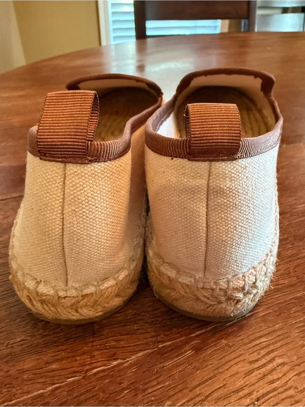 Fendi Cream Canvas and Brown Leather-Trim Espadrilles